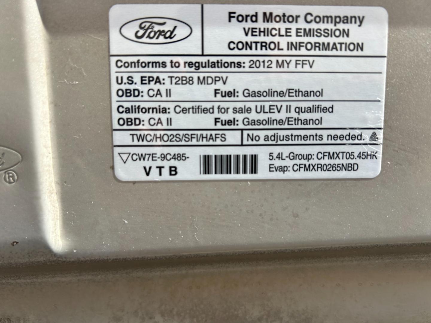 2012 Silver /Gray Ford E-Series Wagon (1FBNE3BL9CD) with an 5.4L V8 SOHC 16V engine, located at 17760 Hwy 62, Morris, OK, 74445, (918) 733-4887, 35.609104, -95.877060 - 2012 FORD ECONOLINE PASSENGER VAN HAS THE 5.4L V8 ENGINE. DEDICATED CNG (ONLY RUNS ON COMPRESSED NATURAL GAS)THIS IS A 12 PERSON PASSENGER VAN, MANUAL SEATS, MANUAL LOCKS, MANUAL, WINDOWS. AMFM STEREO, AUX PORT, FRONT AND REAR AC CONTROL, LEATHER SEATS, ONLY 54,186 MILES, 225/75R16 TIRES. THIS VAN I - Photo#19